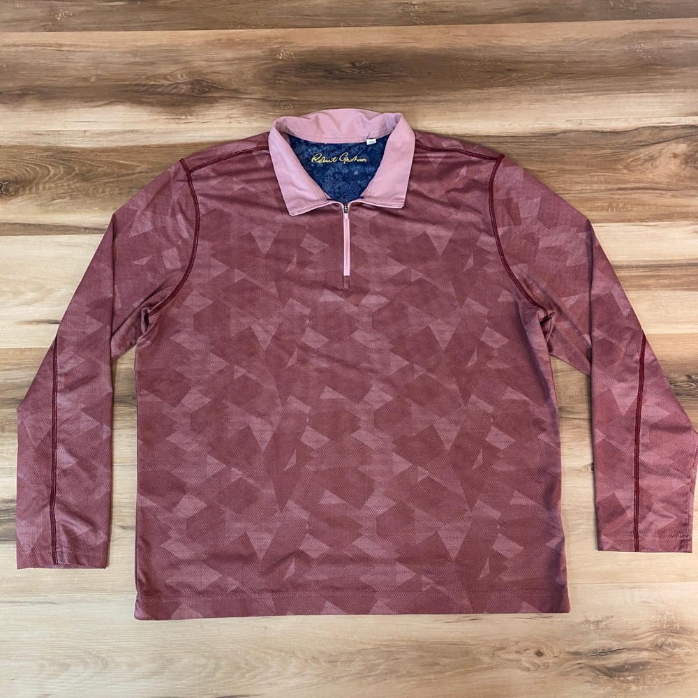 Robert Graham 2XL Pullover Long Sleeve Geometric Print Classic Fit Shirt